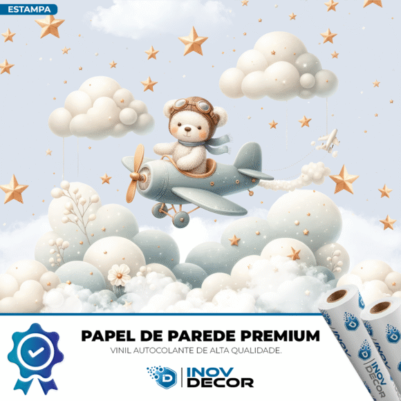 PAPEL DE PAREDE URSINHOS AVIADORES - 009 - Imagem 2